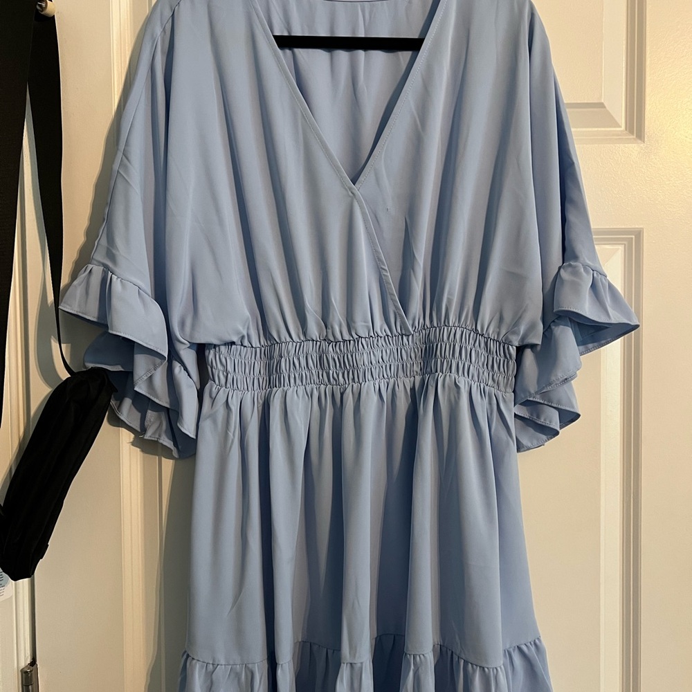 Elegant Blue Women's Dress